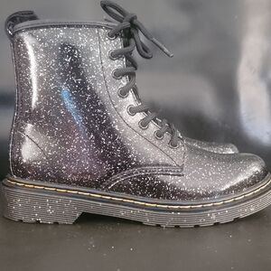 Dr. Martens Black Glitter Kids Boots